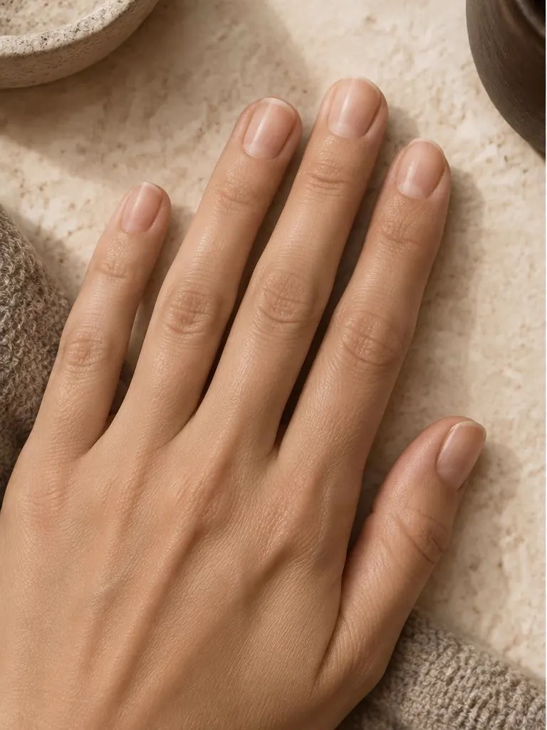 Before fine-line manicure